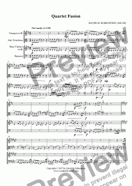page one of Quartet Fusion