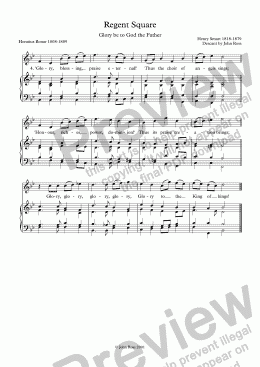 page one of Regent Square (Glory be to God the Father) - Descant