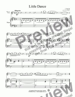 page one of Little Dance for flute or violin and easy piano