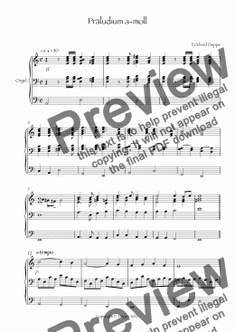 page one of Präludium a-moll aus: 24 kleine Präludien für Orgel