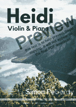 page one of Heidi for Violin and Piano