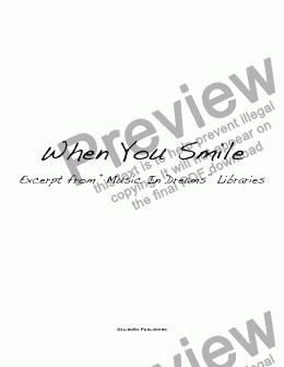 page one of When You Smile