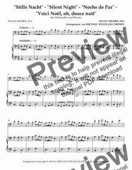 page one of [Title]1 Stille Nacht - Silent Night - Noche de Paz - Score and parts