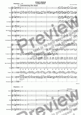 page one of Ekstasis (juvenilia, orchestra)