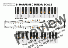 page one of B Flat Harmonic Minor Scale