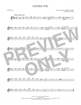 page one of Loving You (Tenor Sax Solo)