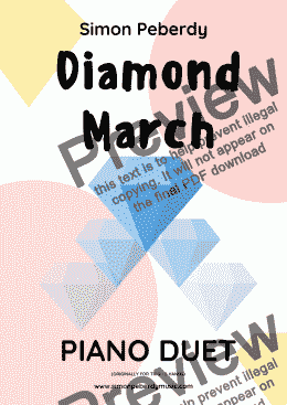 page one of Diamond March "Seventy-five Today" Piano Duet