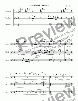 page one of Trombone Fantasy