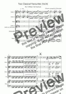 page one of 2 Classical Favourites for String Quartet (volume four)