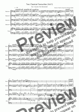 page one of 2 Classical Favourites for Bassoon Quartet (volume one)