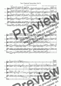 page one of 2 Classical Favourites for Viola Quartet (volume one)