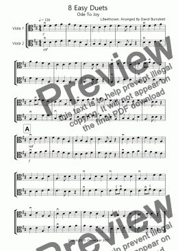 page one of 8 Easy Duets for Viola