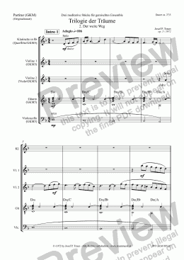 page one of Trilogie der Träume "2. Der weite Weg" (GKM5/Score & Parts)