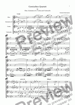 page one of Gemischtes Quartett