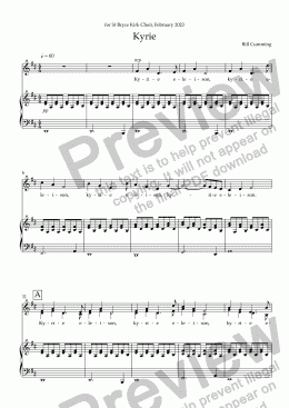 page one of "Kyrie" - Full Score