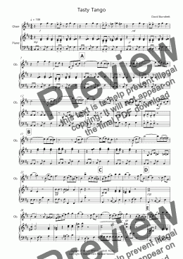 page one of Tasty Tango for Oboe and Piano