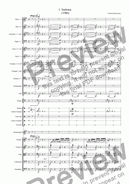 page one of 1. Sinfonie