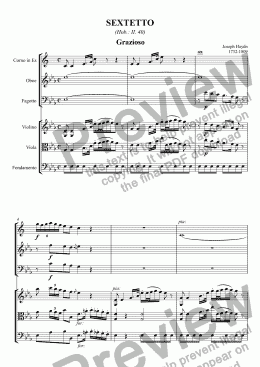 page one of Sextetto (Haydn)