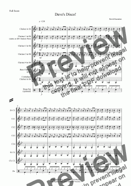 page one of Dave's Disco! for Clarinet Choir