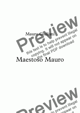 page one of Maestoso Mauro - Full Score