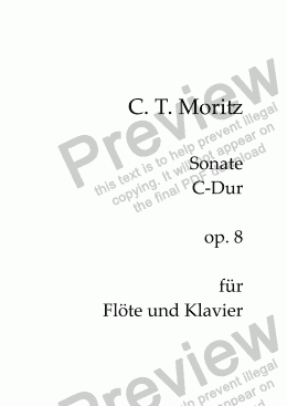 page one of Moritz, C. T., Flötensonate op. 8