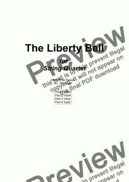 page one of The Liberty Bell for String Quartet