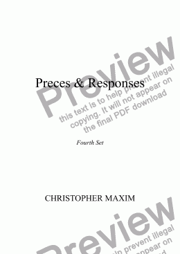 page one of Preces & Responses (4th Set)