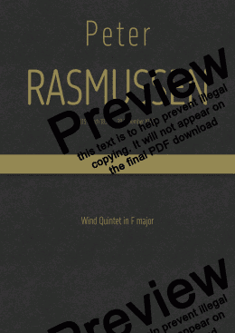 page one of Rasmussen - Wind Quintet in F major