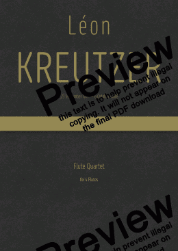 page one of Kreutzer - Flute Quartet in D major