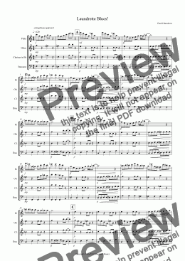 page one of Laundrette Blues! for Wind Quartet