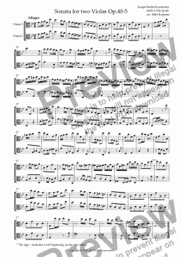 page one of Sonata (Duet) for two Violas Op.40-5