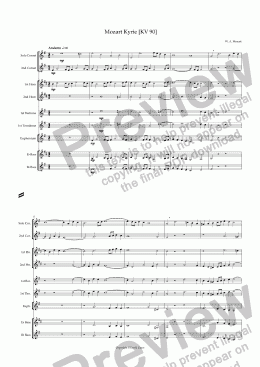 page one of Mozart Kyrie [KV 90]