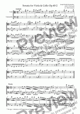 page one of Sonata (Duet) for Viola & Cello Op.40-2