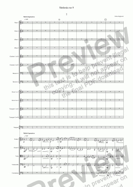 page one of Sinfonia no 9 