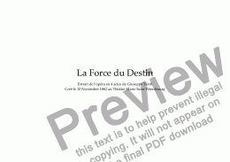page one of La Force du Destin