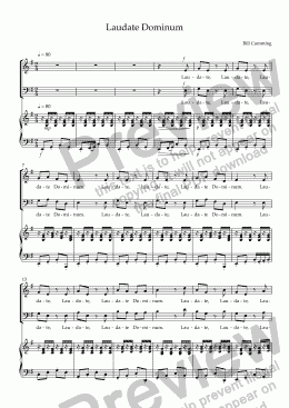 page one of "Laudate Dominum" - Full Score