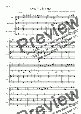 page one of Away in a Manger Flute and Cello Duet