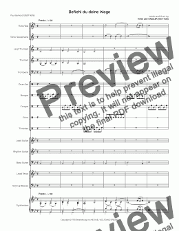 page one of Befiehl du deine Wege - Score and parts