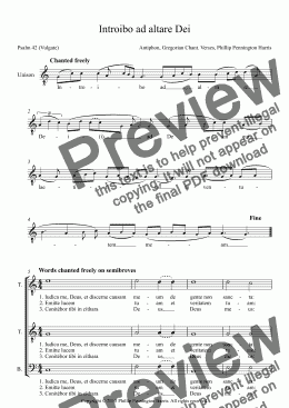 page one of Introibo ad altare Dei (TTB choir)