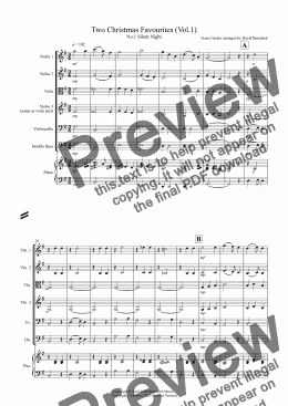 page one of 2 Christmas Favourites for String Orchestra (volume one)