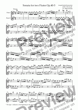 page one of Sonata (Duet) for two Flutes Op.40-3