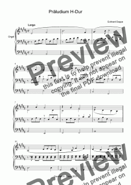 page one of Präludium H-Dur aus: 24 kleine Präludien für Orgel
