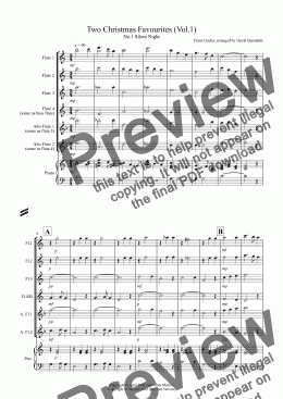 page one of 2 Christmas Favourites for Flute Quartet (volume one)