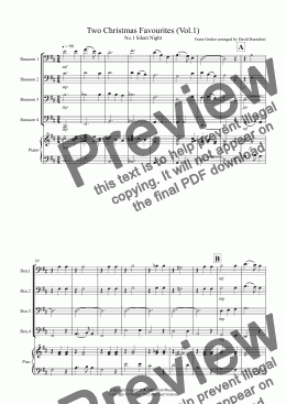 page one of 2 Christmas Favourites for Bassoon Quartet (Volume one)