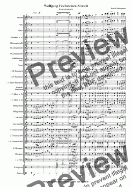 page one of Hochsteiner-Marsch (Konzertmarsch f.Blsorchester)