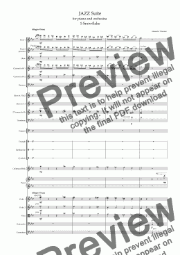 page one of JAZZ Suite for piano and orchestra 