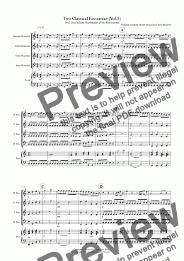 page one of 2 Classical Favourites for Recorder Quartet (volume five)