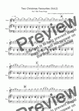 page one of 2 Christmas Favourites for Flute and Piano (volume two)
