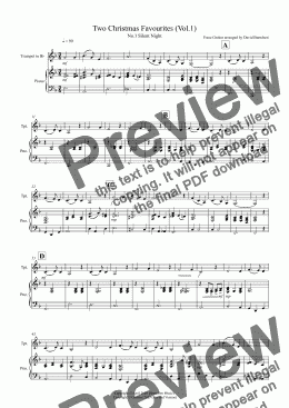 page one of 2 Christmas Favourites for Trumpet and Piano (Volume one)