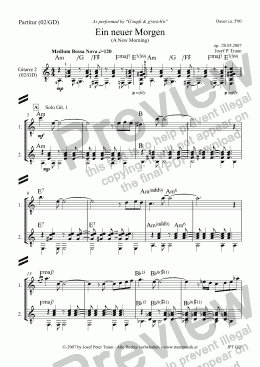 page one of Ein neuer Morgen (GD/Score & Parts)